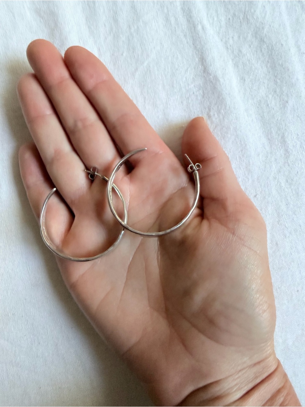 Catori Life Large Silver Hoops - Picture 4 of 6